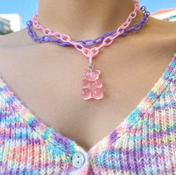 Jewelry - Kawaii bear charm chain necklace